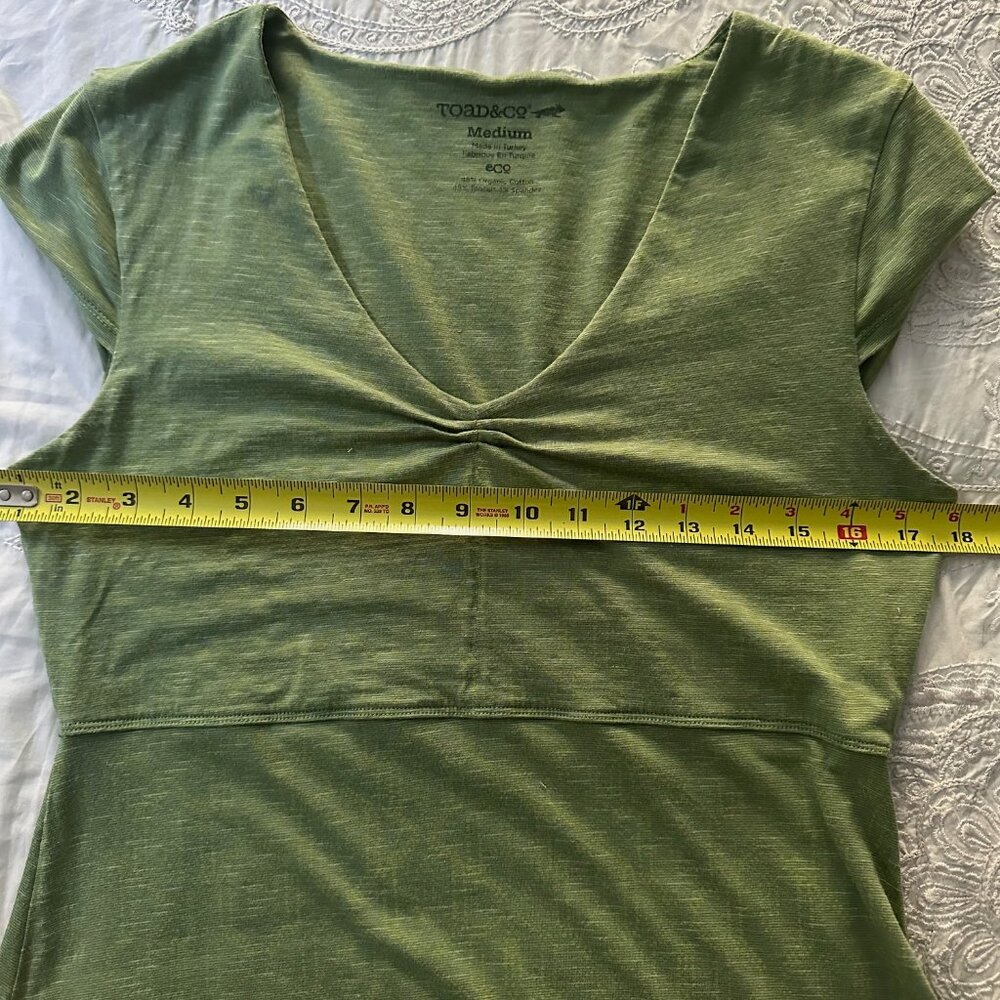LAST CHANCE! ๐ธ Toad & Co Green Dress, Size Medium ๐ - Picture 3 of 3